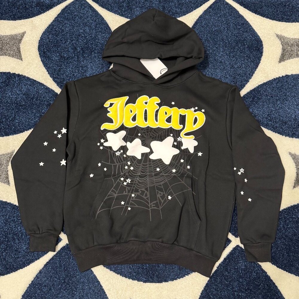 Sp5der Jeffery Hoodie Black Size Medium
